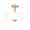Z-Lite Arlington 3 Light Semi Flush Mount, Heritage Brass & Etched White 220SF3-HBR - alternate 2